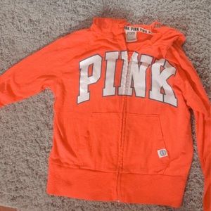 VS pink  orange (coral) zip up